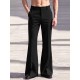 Men's Retro Crisp Drape Tailored Long Flared Suit Trousers