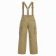 Men's Adjustable Suspender Strap Cargo Flap Pocket High Waist Trousers