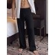 Men's Wide Ribbed Texture Drawstring Elastic Waist Lounge Trousers