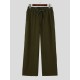 Men's Wide Ribbed Texture Drawstring Elastic Waist Lounge Trousers