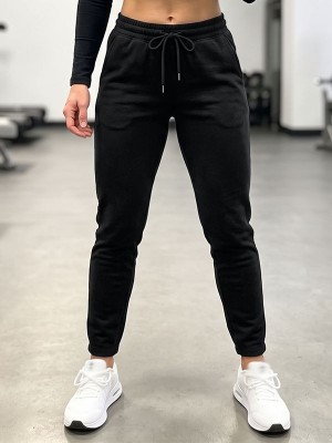 Men's Athletic Gym Drawstring Elastic Waist Tapered Leg Full Length Trousers