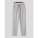 Men's Athletic Gym Drawstring Elastic Waist Tapered Leg Full Length Trousers