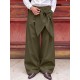 Men's Waist Tie-Up Ribbon Exaggerated Floor Length Wide Leg Trousers