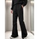 Men's Retro Heavyweight Drape Bell Bottom Full Length Trousers