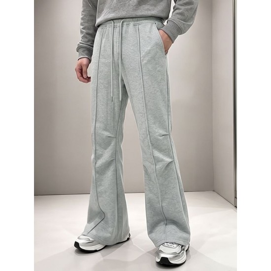 Men's Retro Heavyweight Drape Bell Bottom Full Length Trousers