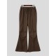 Men's Retro Heavyweight Drape Bell Bottom Full Length Trousers