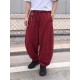 Men's Urban Casual Curved Dart Seam Heavyweight Drawstring Waist Full Length Trousers